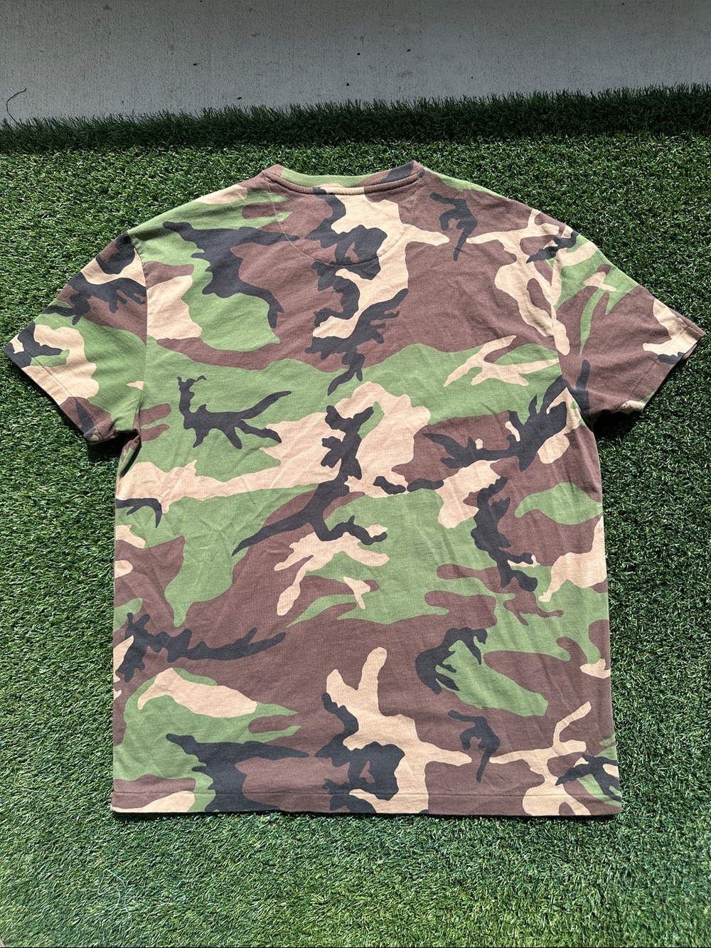 Polo by Ralph Lauren Camo Short Sleeve T-Shirt in Green/Brown/Tan - Picture 4 of 4